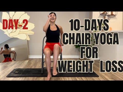 15 Mins 10-Chair Yoga For Weight Loss Series || Day-2