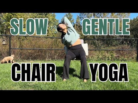 12 Mins Slow & Gentle Chair Yoga Flow for Relaxation & Stress Relief